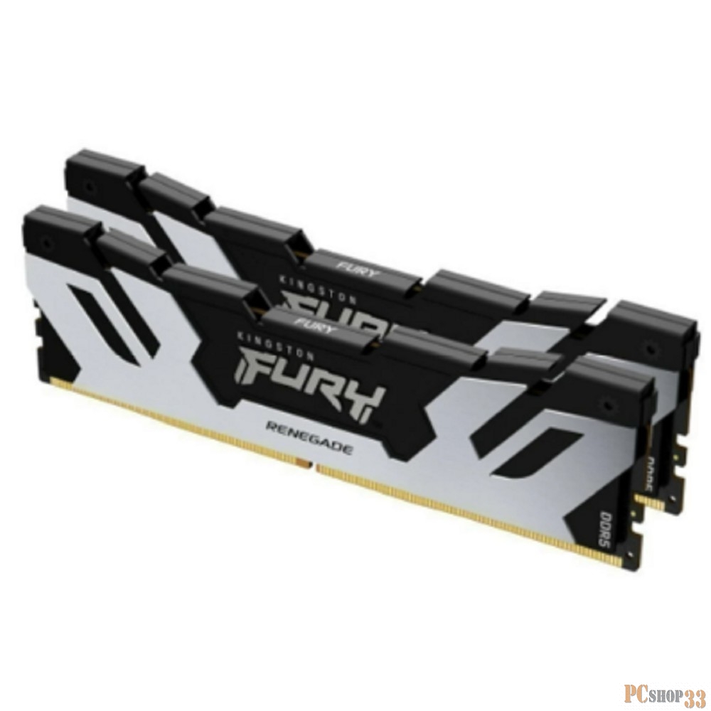 Память оперативная/ Kingston 96GB 6400MT/s DDR5 CL32 DIMM (Kit of 2) FURY Renegade Silver XMP