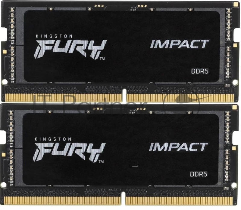 Память оперативная/ Kingston 64GB 4800MT/s DDR5 CL38 SODIMM (Kit of 2) FURY Impact PnP