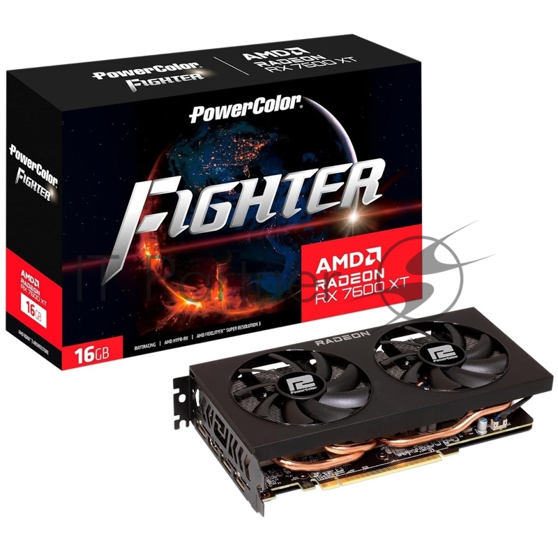 Видеокарта PowerColor RX7600XT Fighter 16GB GDDR6 128bit 3xDP HDMI 2FAN RTL