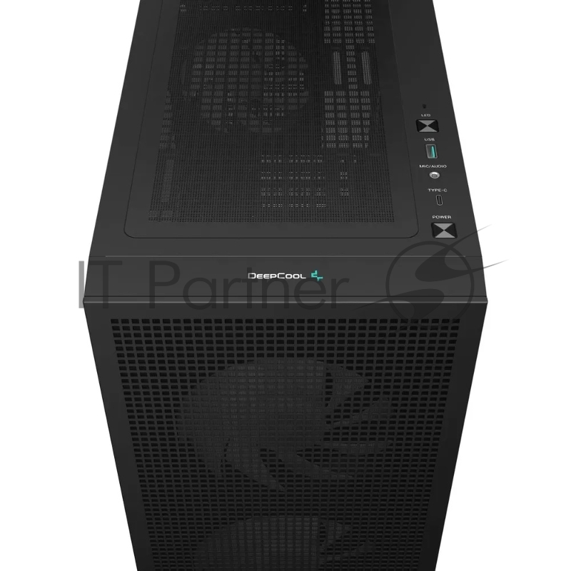 Корпус ПК без блока питания/ Deepcool Case CH360, 1xUSB3.0, 1xType-C, 2x140 ARGB fan, 1x120ARGB fan, mATX, Black