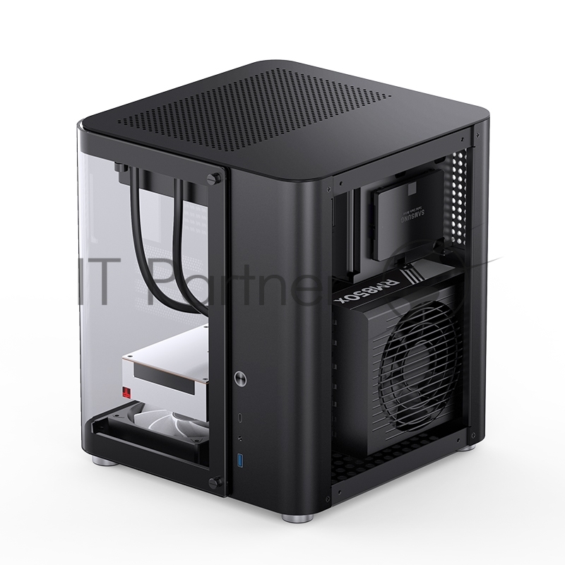 Корпус без блока питания/ Корпус JONSBO TK-1 Black 2.0 MATX без БП, mini-ITX, micro-ATX, черный