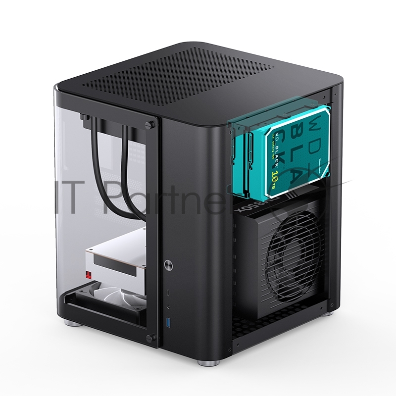 Корпус без блока питания/ Корпус JONSBO TK-1 Black 2.0 MATX без БП, mini-ITX, micro-ATX, черный