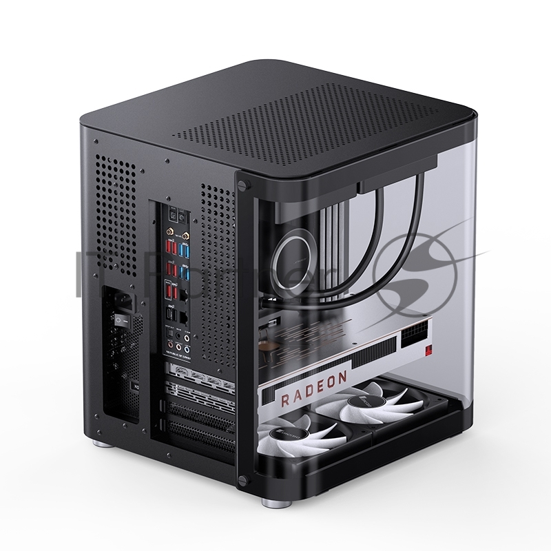 Корпус без блока питания/ Корпус JONSBO TK-1 Black 2.0 MATX без БП, mini-ITX, micro-ATX, черный