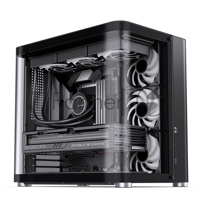 Корпус без блока питания/ Корпус JONSBO TK-2 Black ATX без БП, mini-ITX, micro-ATX, ATX, черный