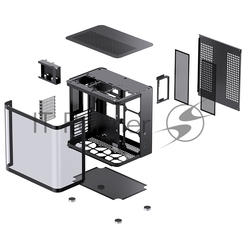 Корпус без блока питания/ Корпус JONSBO TK-2 Black ATX без БП, mini-ITX, micro-ATX, ATX, черный