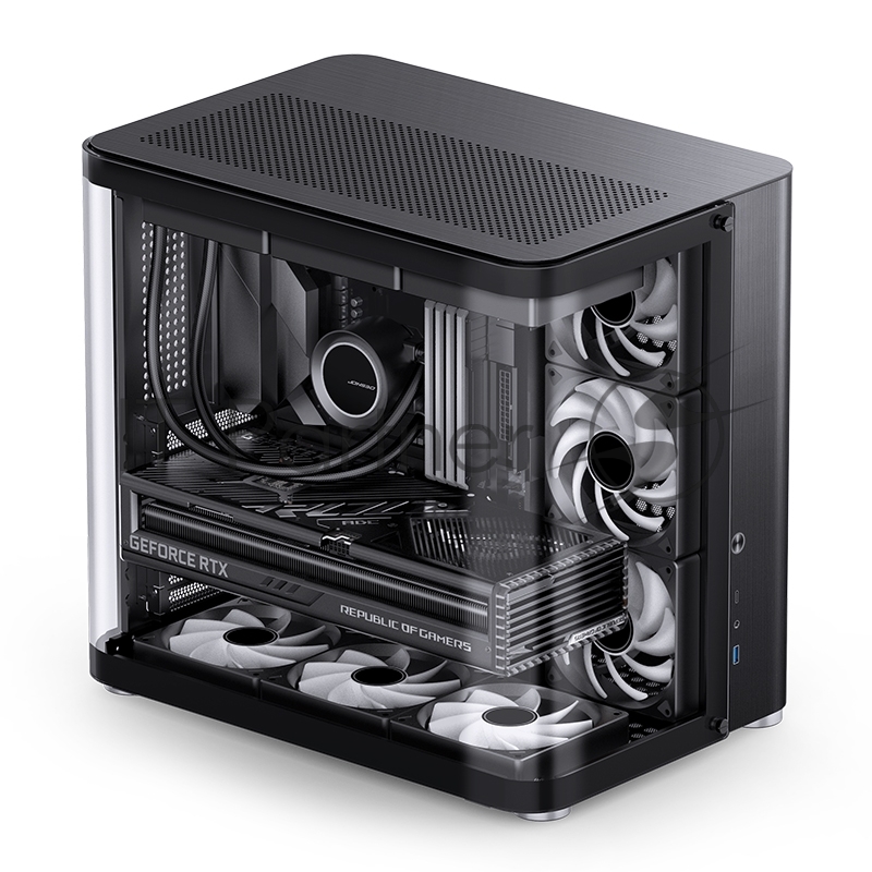 Корпус без блока питания/ Корпус JONSBO TK-2 Black ATX без БП, mini-ITX, micro-ATX, ATX, черный