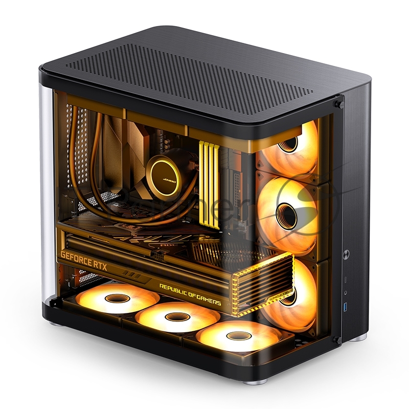 Корпус без блока питания/ Корпус JONSBO TK-2 Black ATX без БП, mini-ITX, micro-ATX, ATX, черный