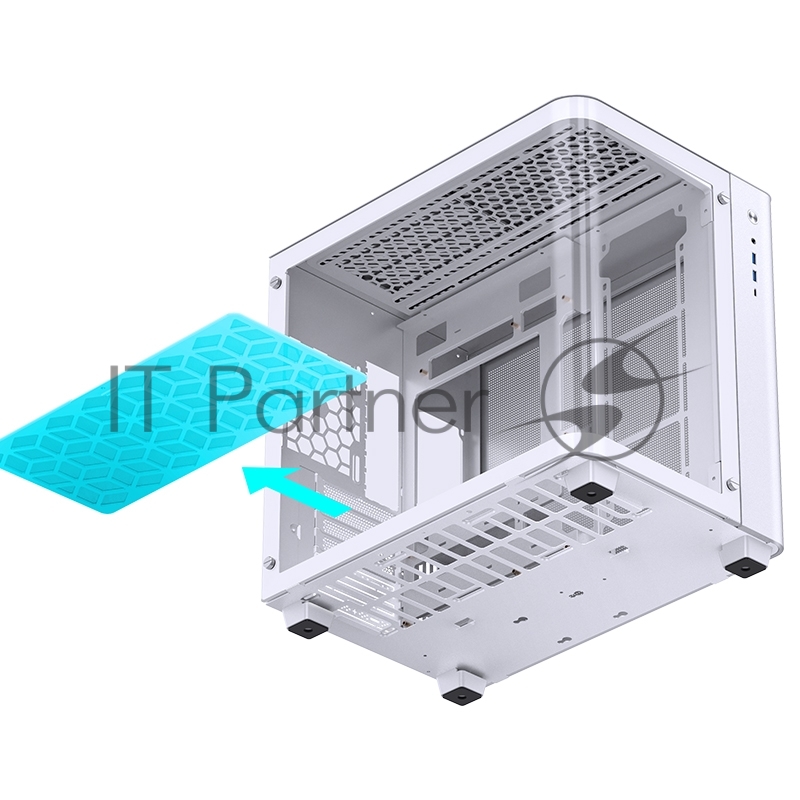 Корпус без блока питания/ Корпус JONSBO TK-3 White ATX без БП, mini-ITX, micro-ATX, белый