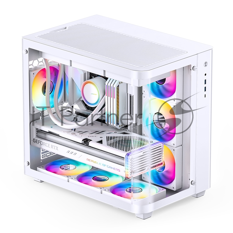Корпус без блока питания/ Корпус JONSBO TK-3 White ATX без БП, mini-ITX, micro-ATX, белый