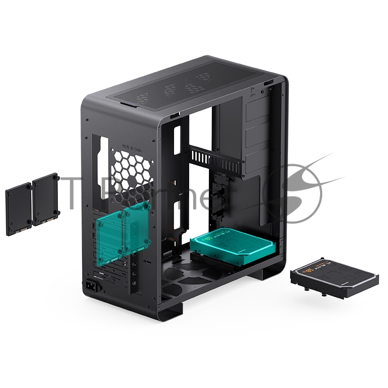 Корпус без блока питания/ Корпус JONSBO U4 PRO MESH Black ATX без БП, mini-ITX, micro-ATX, ATX, черный