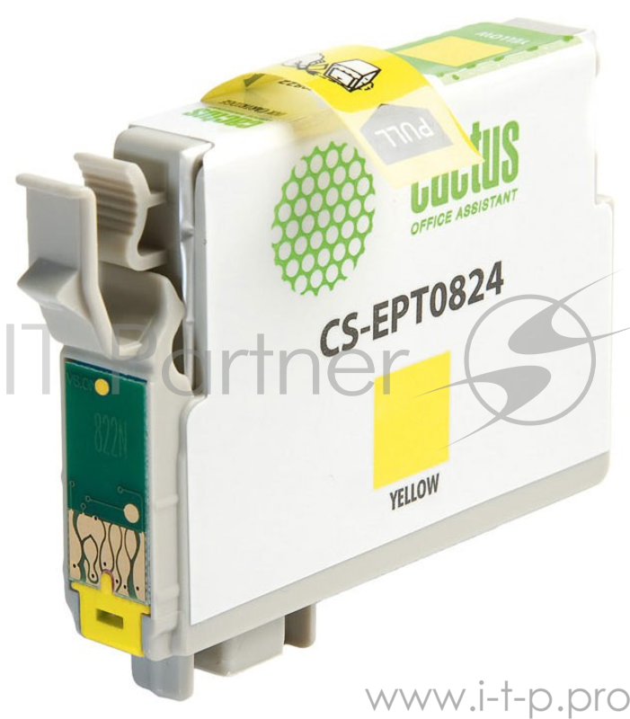 Картридж струйный Cactus CS-EPT0824 желтый для Epson Stylus Photo R270/290/RX590 (460стр.)