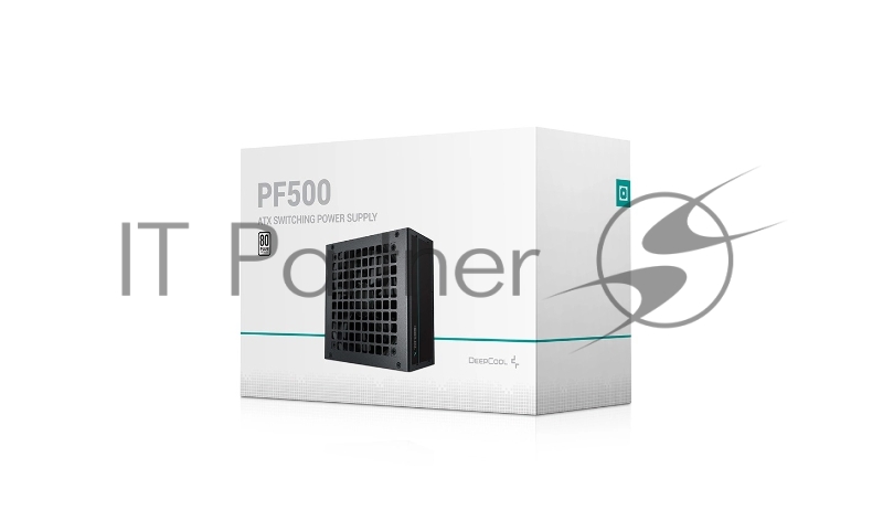 Блок питания 500Вт/ Блок питания DEEPCOOL PF500 R-PF500D-HA1B-CN, 500W, ATX2.4 80PLUS white, APFC, 20+4 pin, 4+4pin, 6xSata, 2xPCI-E (6+2pin), FAN 12CM, Кабель питания CN, Черный