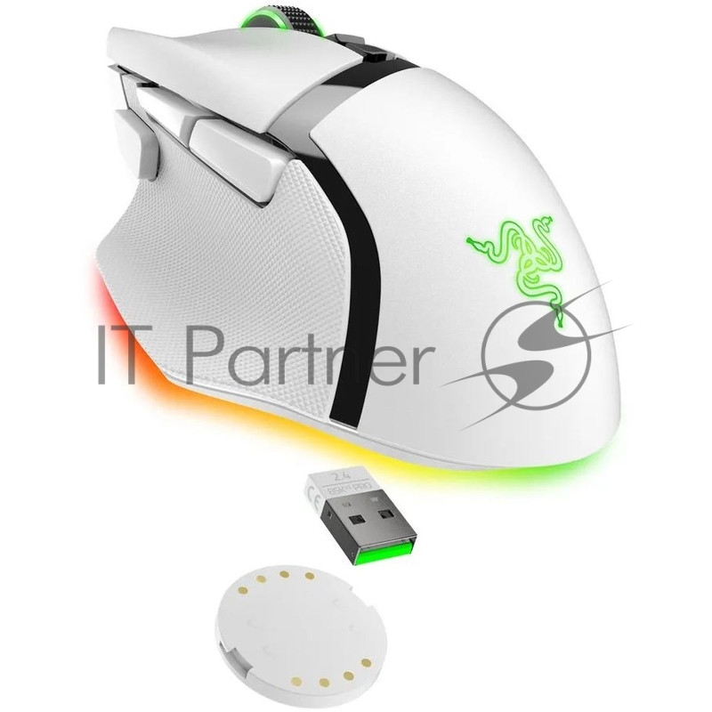 Мышь беспроводная/проводная Razer Basilisk V3 Pro 35K белый, 35000 dpi, радиоканал, Bluetooth, USB, кнопки - 11