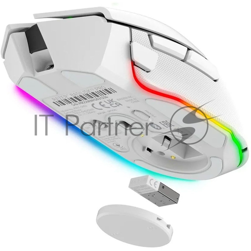 Мышь беспроводная/проводная Razer Basilisk V3 Pro 35K белый, 35000 dpi, радиоканал, Bluetooth, USB, кнопки - 11
