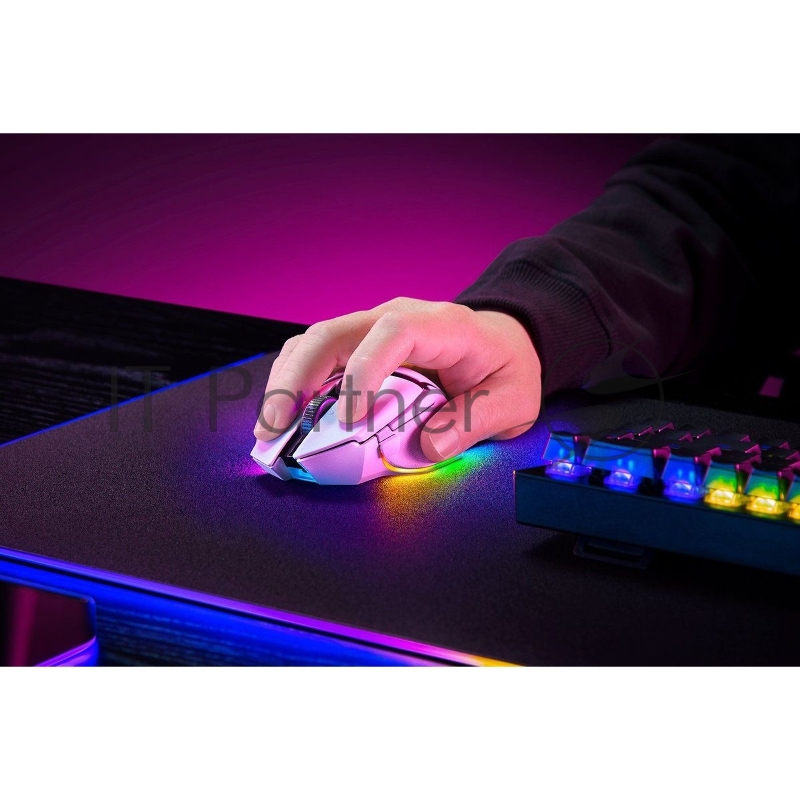 Мышь беспроводная/проводная Razer Basilisk V3 Pro 35K белый, 35000 dpi, радиоканал, Bluetooth, USB, кнопки - 11