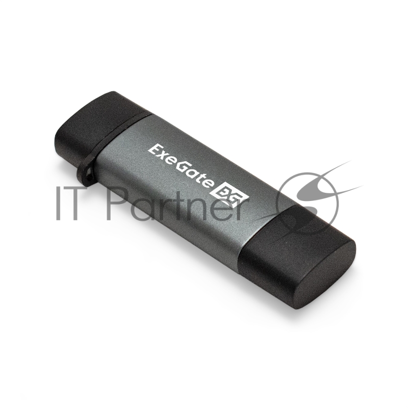 Устройство чтения/записи карт памяти ExeGate CR-201CA (кабель-адаптер USB Type-A/Type-C --> Card Reader, поддержка стандартов: SD/SDHC/MMCII/RS MMC, Micro SD/ Micro SDHC/Micro SDXC, Plug&Play, серый)