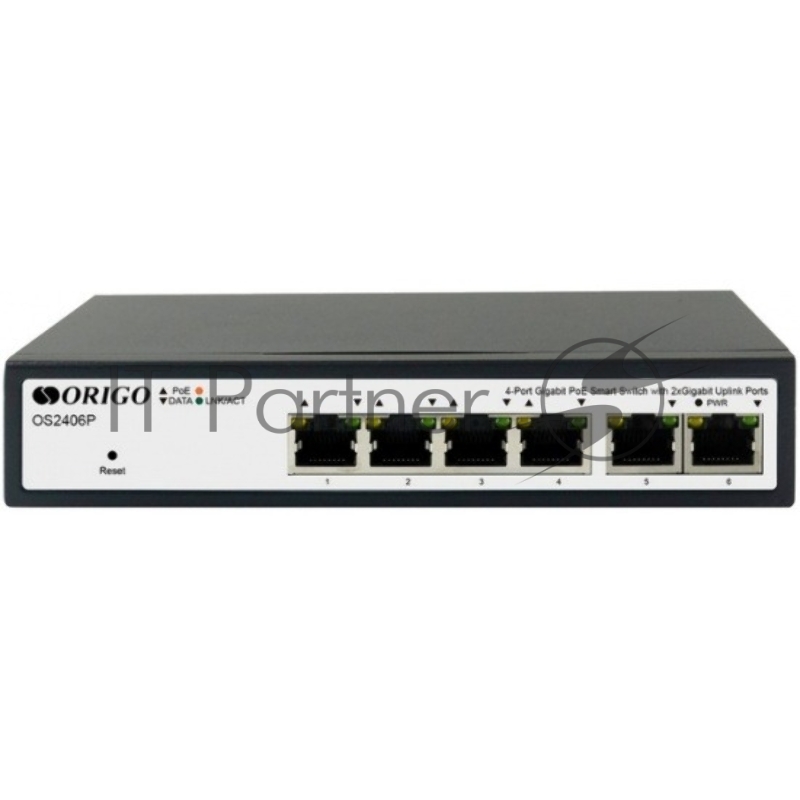 Коммутатор/ Smart Managed L2 PoE Switch 4 x 1000Base-T PoE+, 2 x 1000Base-T, PoE-60W budget