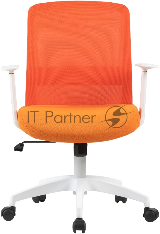 Кресло Cactus CS-WMC333-OR оранжевый сиденье оранжевый сетка/ткань низк.спин. крестов. пластик пластик белый