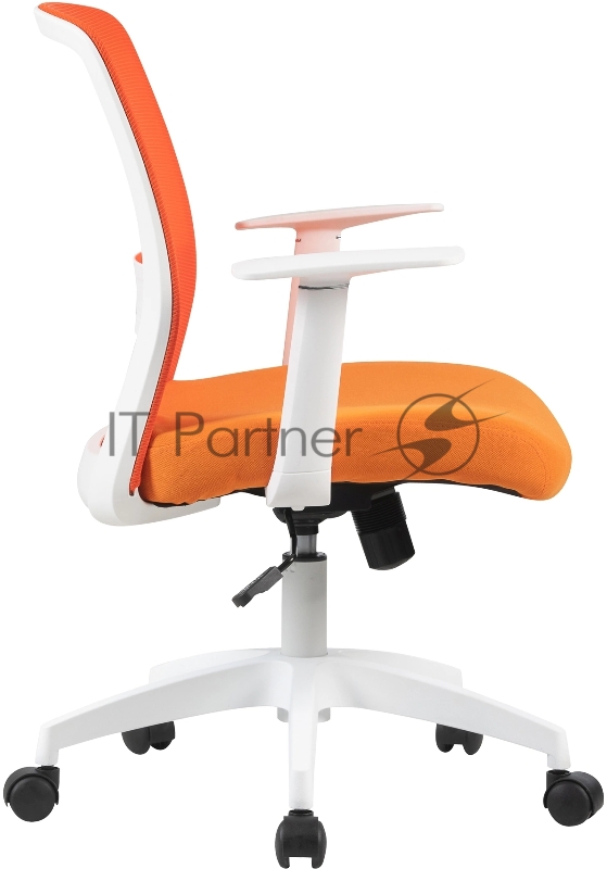 Кресло Cactus CS-WMC333-OR оранжевый сиденье оранжевый сетка/ткань низк.спин. крестов. пластик пластик белый