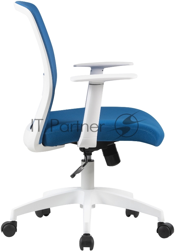 Кресло Cactus CS-WMC333-BL темно-синий сиденье темно-синий сетка/ткань низк.спин. крестов. пластик пластик белый