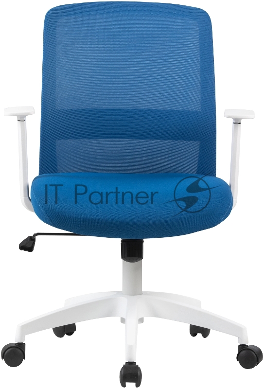 Кресло Cactus CS-WMC333-BL темно-синий сиденье темно-синий сетка/ткань низк.спин. крестов. пластик пластик белый