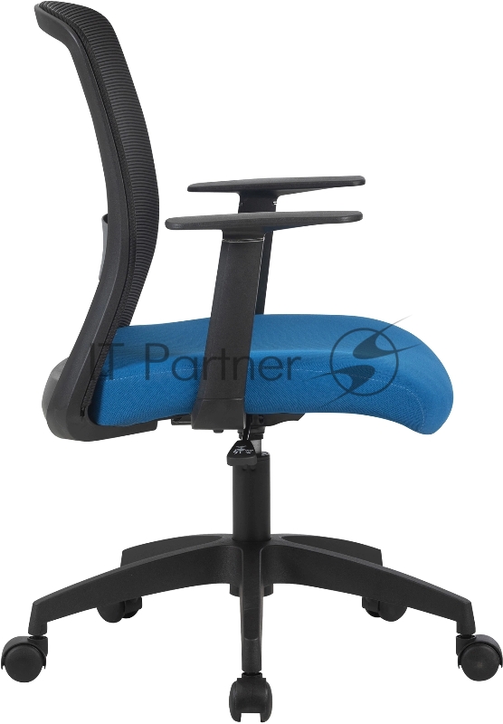 Кресло Cactus CS-MC333-BKBL черный сиденье темно-синий сетка/ткань низк.спин. крестов. пластик пластик черный