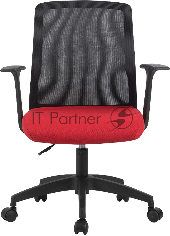 Кресло Cactus CS-MC222-BKRD черный сиденье темно-красный сетка/ткань низк.спин. крестов. пластик пластик черный