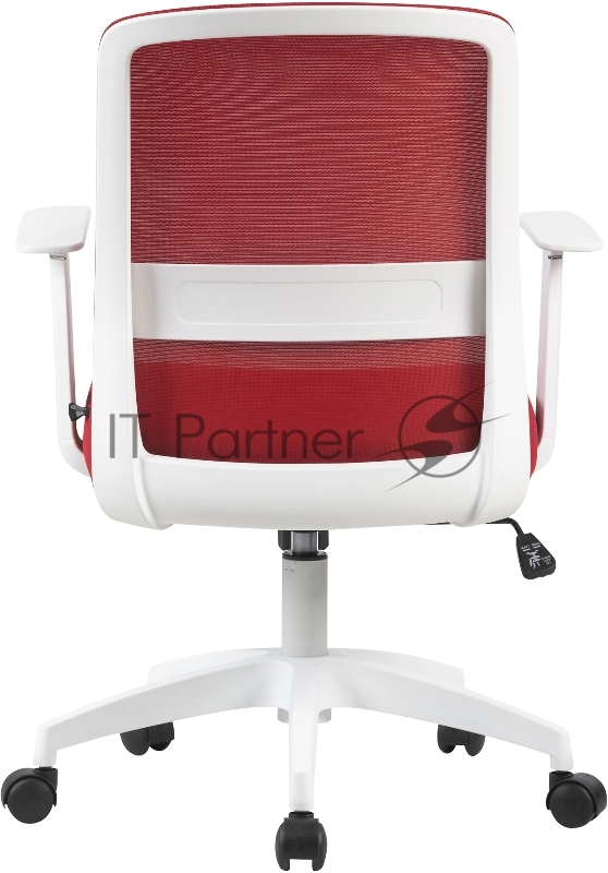 Кресло Cactus CS-WMC333-RD темно-красный сиденье темно-красный сетка/ткань низк.спин. крестов. пластик пластик белый