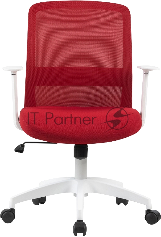 Кресло Cactus CS-WMC333-RD темно-красный сиденье темно-красный сетка/ткань низк.спин. крестов. пластик пластик белый