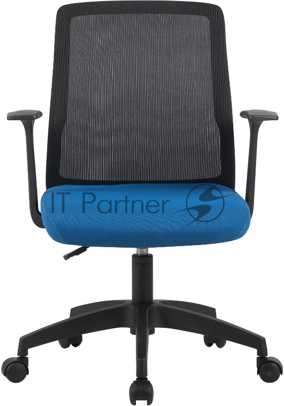 Кресло Cactus CS-MC222-BKBL черный сиденье темно-синий сетка/ткань низк.спин. крестов. пластик пластик черный