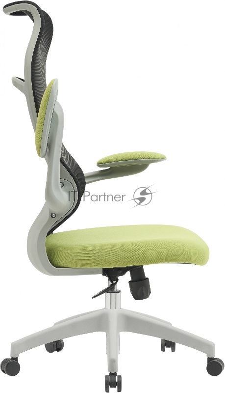 Кресло Cactus CS-GMC505-GYGN черный сиденье салатовый сетка/ткань крестов. пластик пластик серый