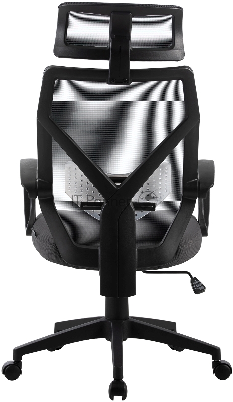 Кресло Cactus CS-MC414-GY черный/серый сетка/ткань с подголов. крестов. пластик пластик черный