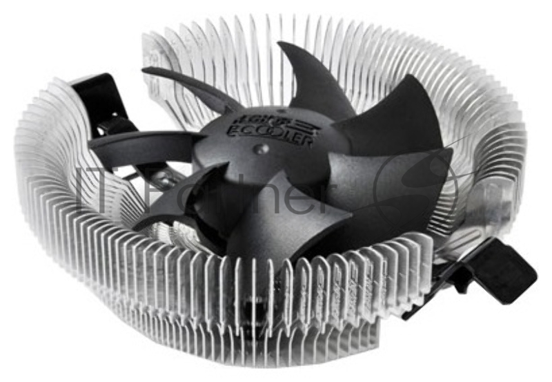 Кулер PCCooler E80 S775/1150/51/55/56/AM2/2+/AM3/ (72 шт/кор, TDP 65W, вент-р 80мм, 2200RPM, 22dBa) Retail Color Box