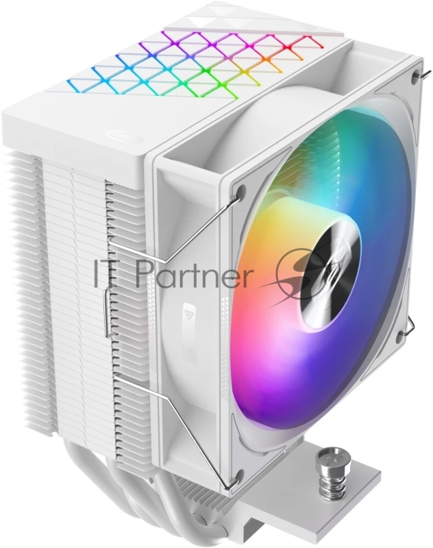 Вентилятор PCCooler Кулер PCCooler R400 ARGB WH S115X/1200/1700/AM4/AM5 (TDP 180W, 90mm ARGB Fan, 4 тепловые трубки 6мм, 650-2200RPM, 28,3dBa)