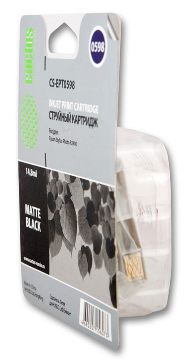 Картридж струйный Cactus CS-EPT0598 черный матовый для Epson Stylus Photo R2400 (14.8мл)