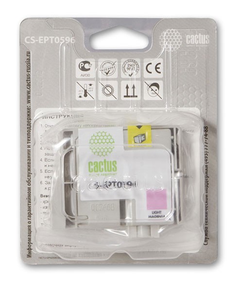Картридж струйный Cactus CS-EPT0596 светло-пурпурный для Epson Stylus Photo R2400 (14.8мл)