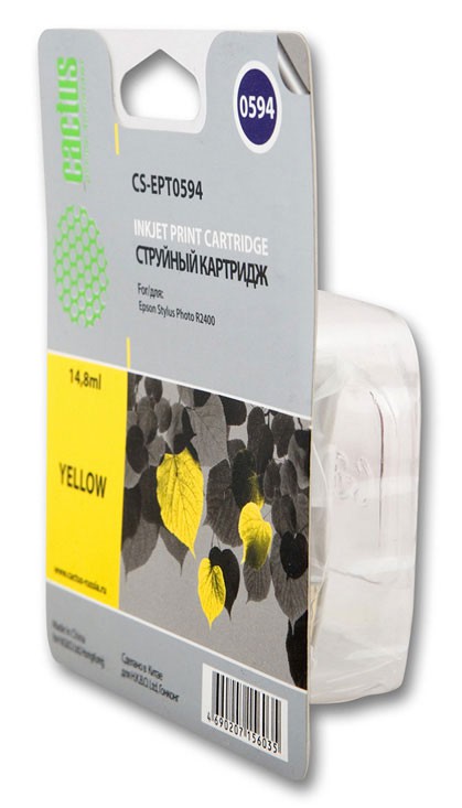 Картридж струйный Cactus CS-EPT0594 желтый для Epson Stylus Photo R2400 (14.8мл)