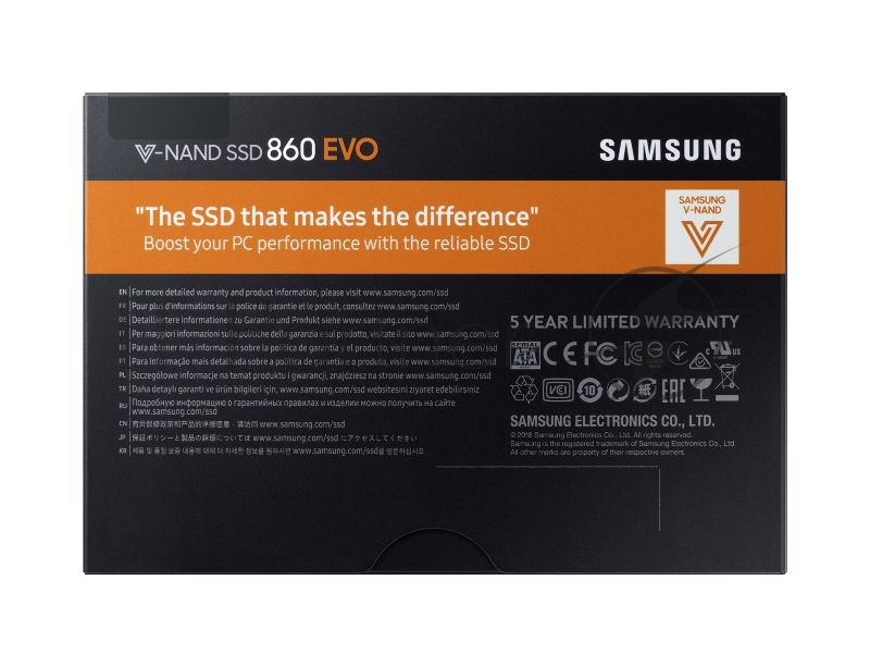 SSD диск 500ГБ 2.5 Samsung 860 EVO MZ-76E500BW (SATA III)