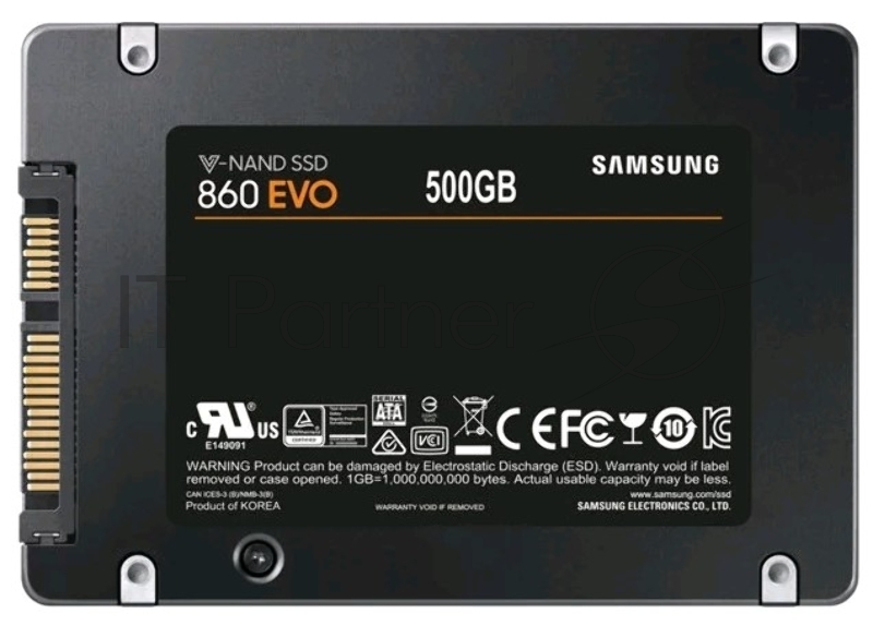 SSD диск 500ГБ 2.5 Samsung 860 EVO MZ-76E500BW (SATA III)