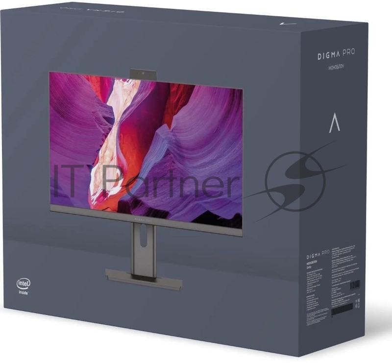 Моноблок Digma Pro Unity 23.8 Full HD i3 12100 (3.3) 16Gb SSD512Gb UHDG CR Windows 11 Professional GbitEth WiFi BT 90W клавиатура мышь Cam серый/черный 1920x1080