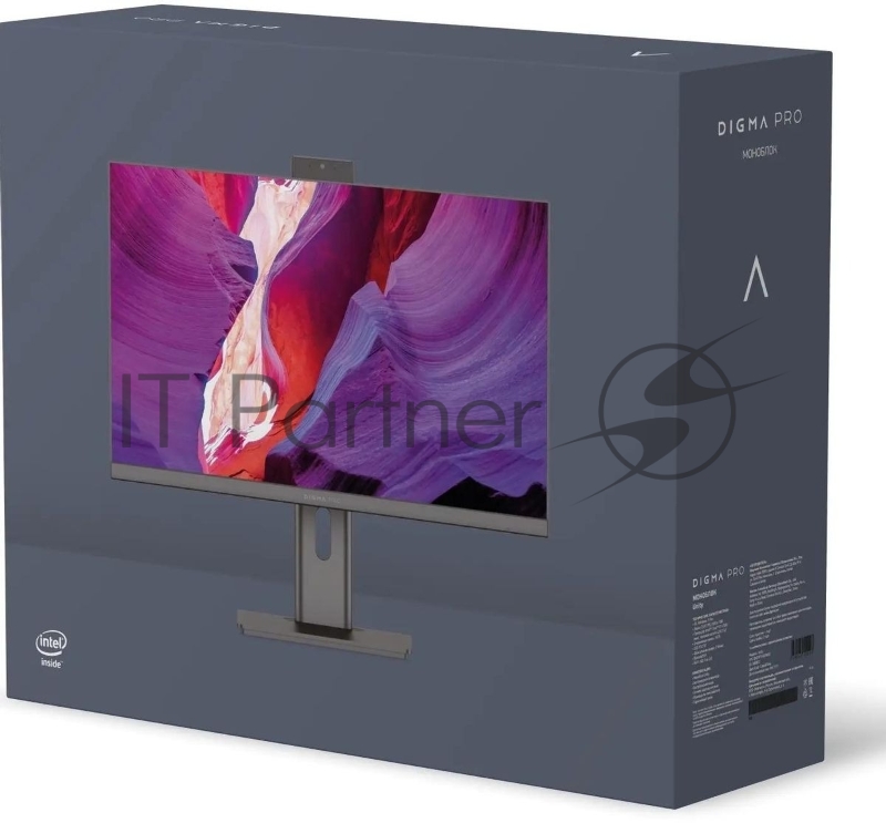 Моноблок Digma Pro Unity 23.8 Full HD i5 12400 (2.5) 16Gb SSD512Gb UHDG CR Windows 11 Professional GbitEth WiFi BT 90W клавиатура мышь Cam серый/черный 1920x1080