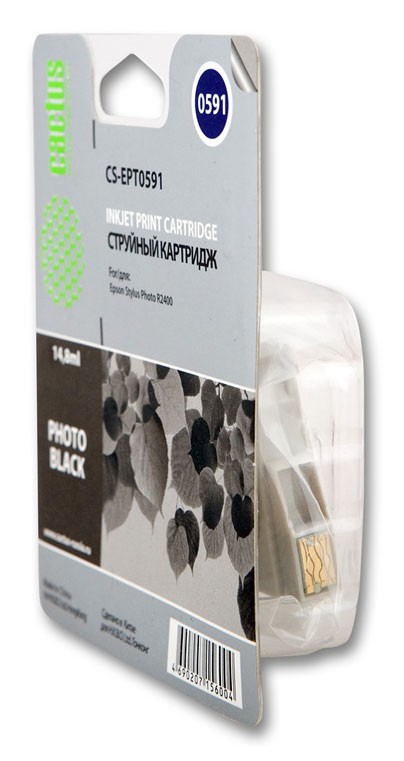 Картридж струйный Cactus CS-EPT0591 черный для Epson Stylus Photo R2400 (14.8мл)