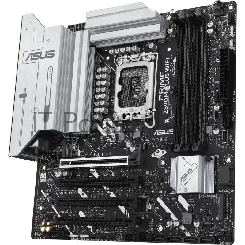 Материнская плата/ MB ASUS INTEL Z890 s1851, 4xDDR5(192GB), 1xPCIe 5.0x16, 3xPCIe 4.0x16, 1xLAN (2.5GbE), Wi-Fi, BT, 6xSATA 6Gb/s, 3xM.2, 1xUSB-C, 7xUSB 3.2, mATX, 90MB1J80-M0EAY0