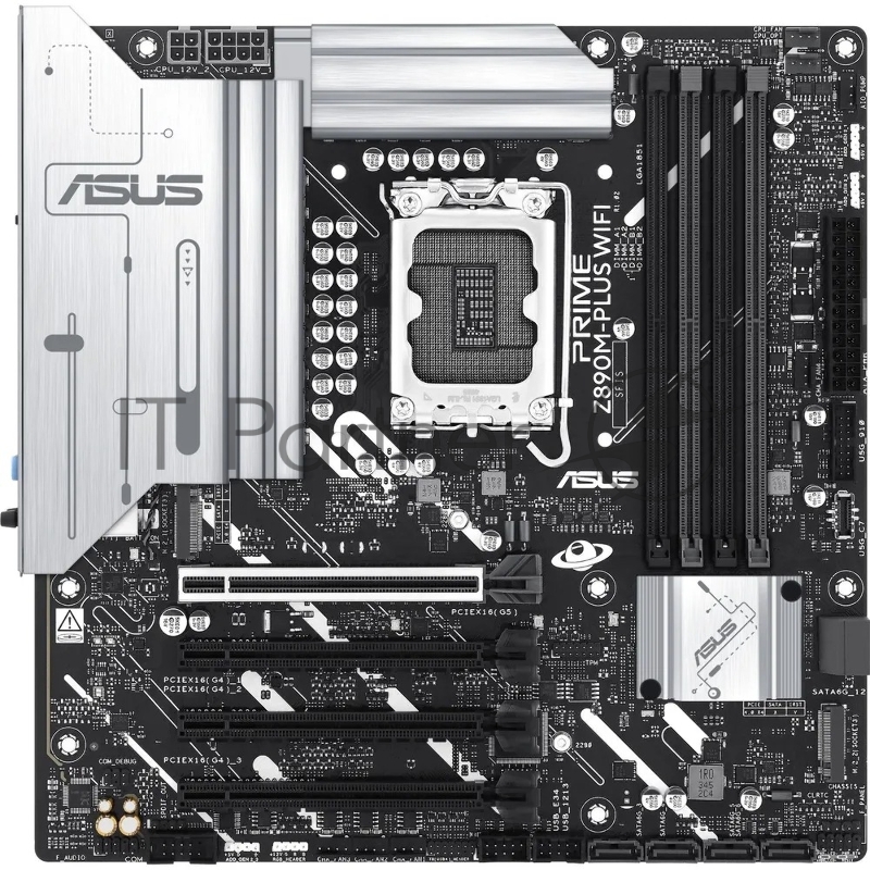 Материнская плата/ MB ASUS INTEL Z890 s1851, 4xDDR5(192GB), 1xPCIe 5.0x16, 3xPCIe 4.0x16, 1xLAN (2.5GbE), Wi-Fi, BT, 6xSATA 6Gb/s, 3xM.2, 1xUSB-C, 7xUSB 3.2, mATX, 90MB1J80-M0EAY0