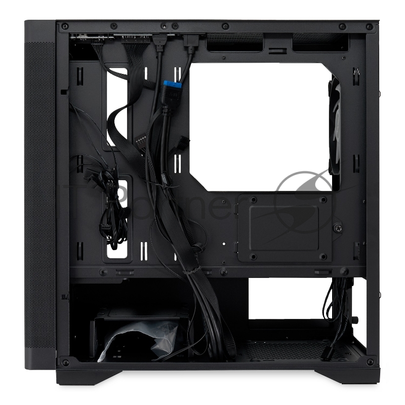 Корпус без блока питания/ HSPD M320, Mesh Mini-tower, Black, slide TG, 0.45 SPCC, 2x140mm ARGB+1x120mm ARGB mATX, mITX 160/340/184mm 2x2.5, 2x3.5, 4xPCI 2xUSB-A 3.0, 1xUSB-A 1.0 390x200x385mm