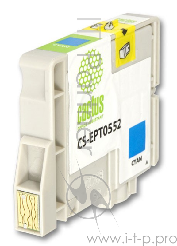 Картридж струйный Cactus CS-EPT0552 голубой для Epson Stylus RX520/Stylus Photo R240 (10мл)