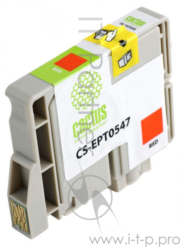 Картридж струйный Cactus CS-EPT0547 красный для Epson Stylus Photo R800/R1800 (16.2мл)