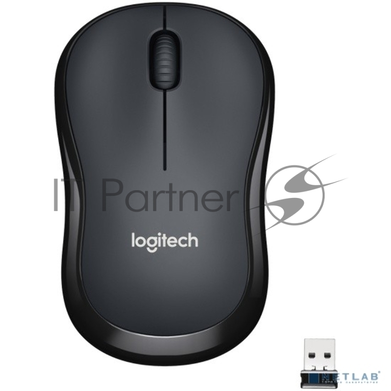 Мышь беспроводная Logitech M220 SILENT черный, 1000 dpi, радиоканал, USB, кнопки - 3