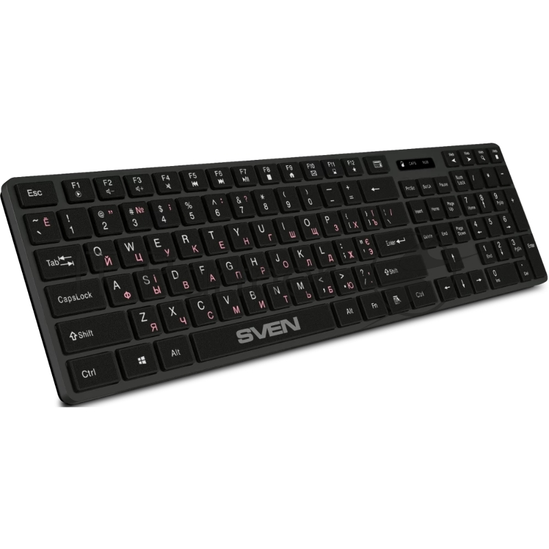 Беспроводная клавиатура SVEN KB-E5300W графит (109 кл.+12Fn)