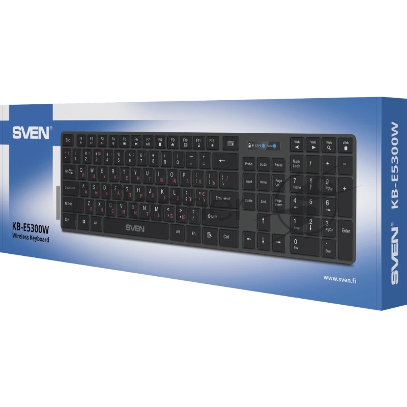 Беспроводная клавиатура SVEN KB-E5300W графит (109 кл.+12Fn)